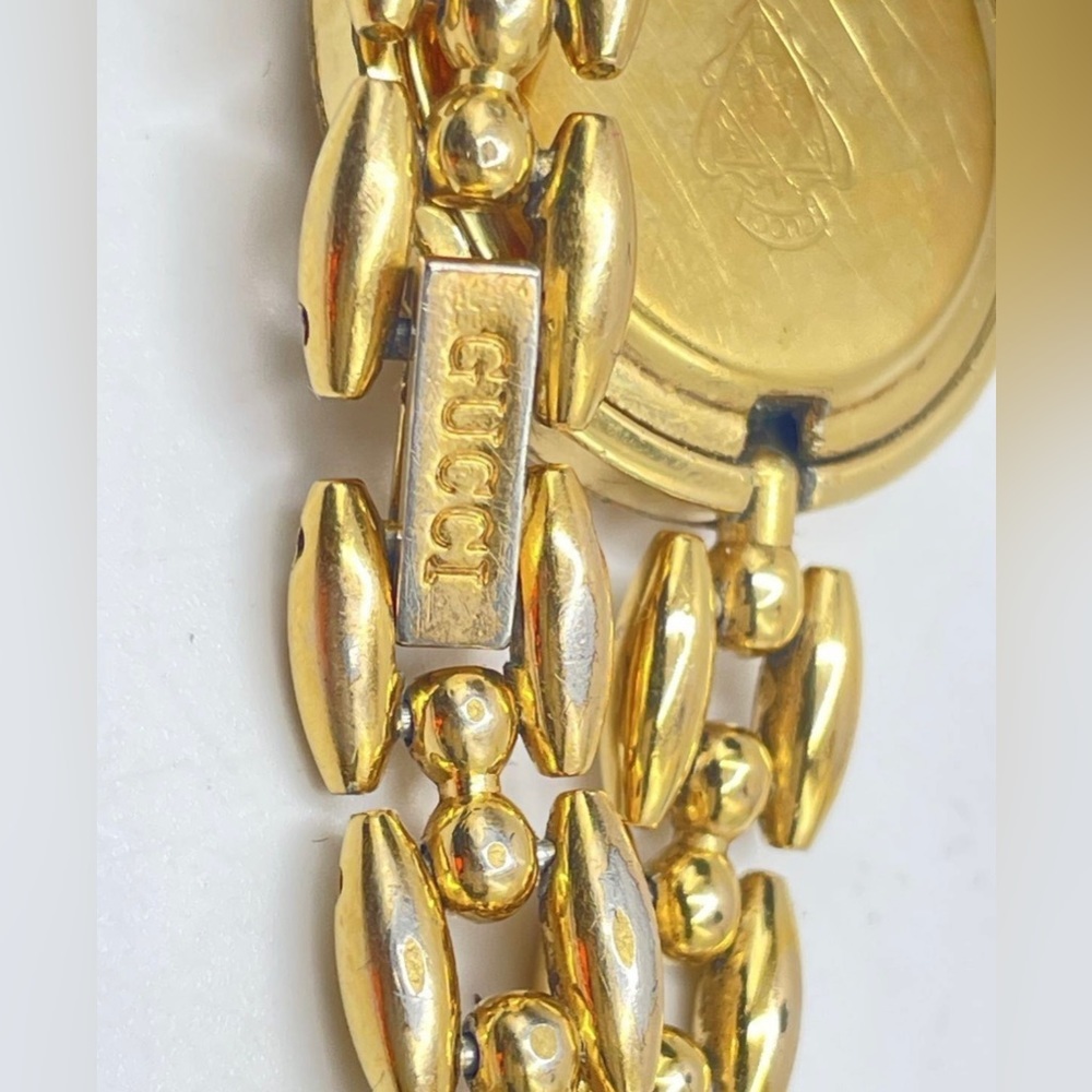 Vintage Authentic Gucci Gold plated six Colors Watch Change Bezel - Picture 11 of 14